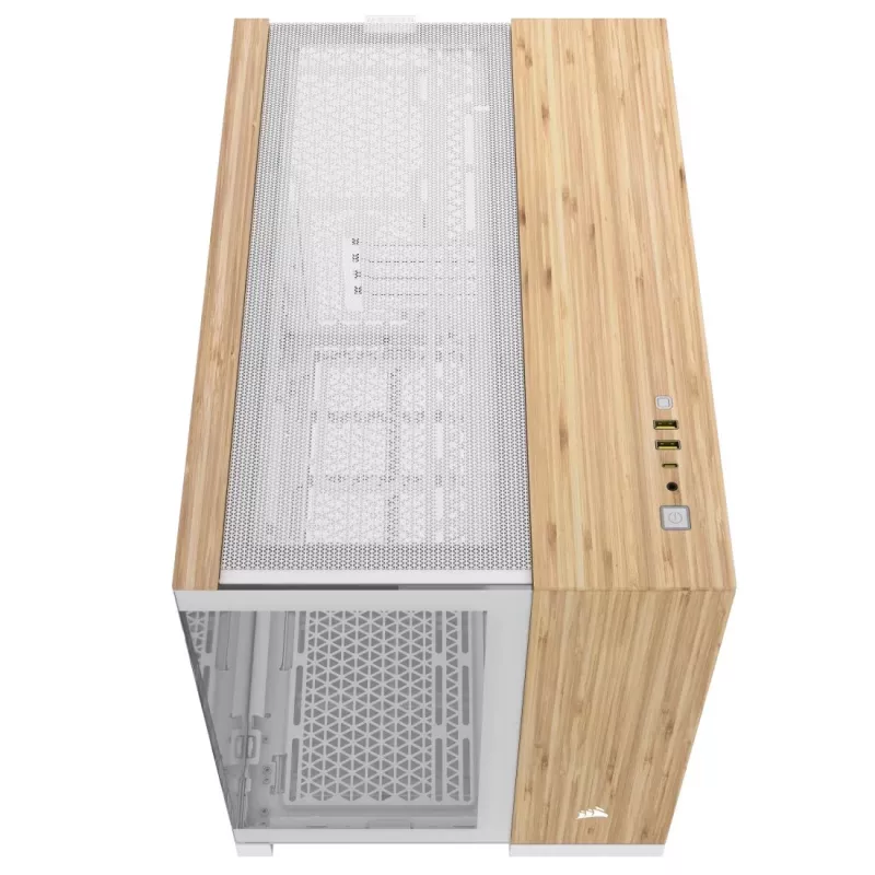 Počítačová skriňa Corsair CC-9011288-WW Midi Tower bambus, biela