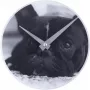 NeXtime hodiny 5173 Little Dog, Ø20 cm, nástenné, čierne