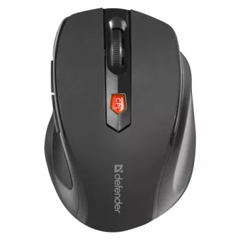 Bezdrôtová RF optická pravoručná myš DEFENDER ULTRA MM-315 — 1600 DPI, 6 tlačidiel, USB prijímač, čierna