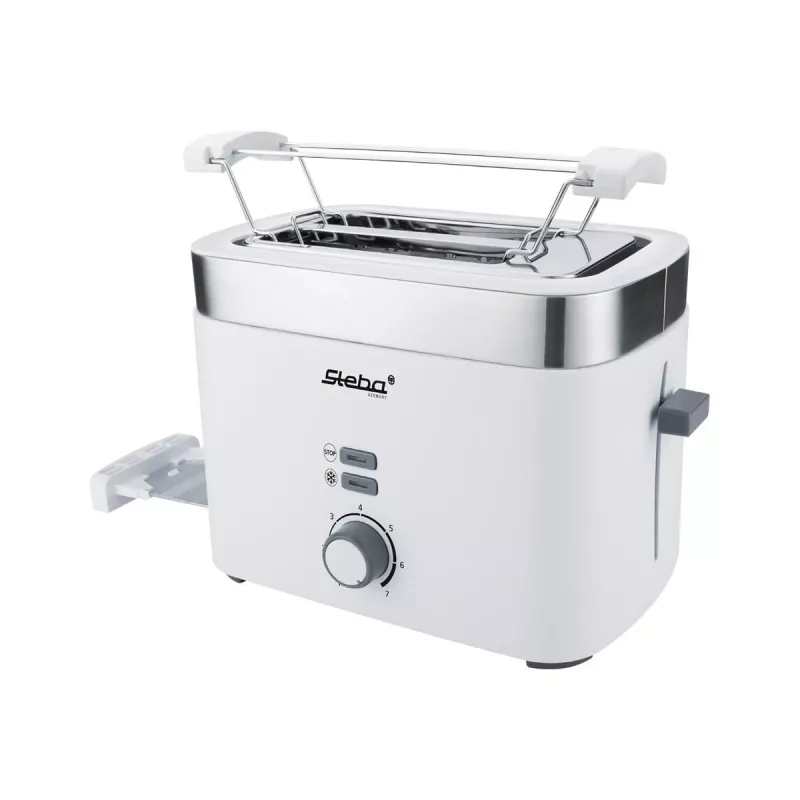 Hriankovač Steba TO 10 BIANCO 2 plátky 930 W strieborná biela