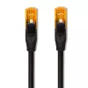 Sieťový patch kábel UTP Cat6 QOLTEC 25 m, 2×RJ45, čierny
