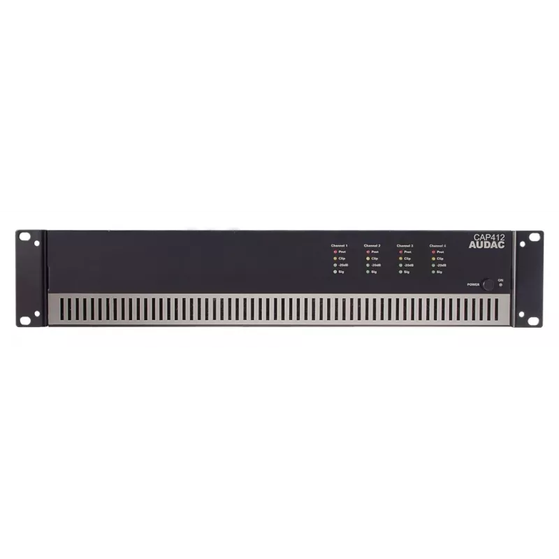 Audac CAP412 4-kanálový výkonový zosilňovač, 4 x 120 W (480 W), 100 V