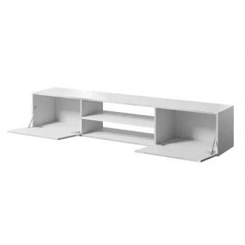 TV skrinka cama meble SLIDE 200K, 200 x 40 x 37 cm, lesklá biela, drevotriesková doska
