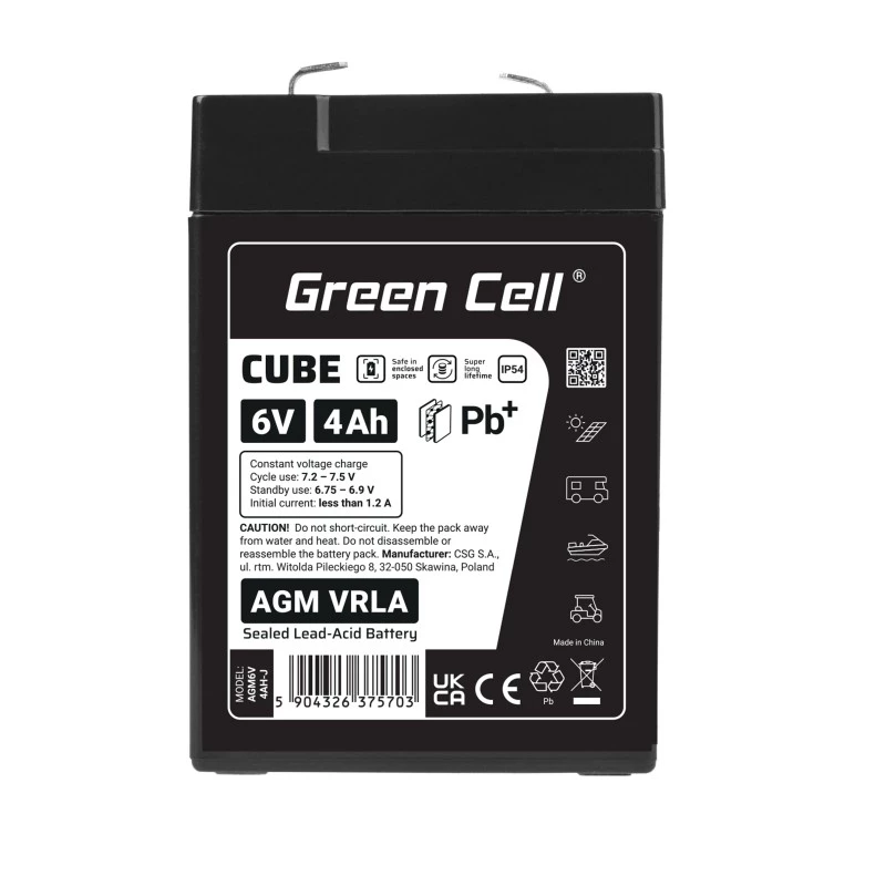 Batéria AGM VRLA 6V 4Ah IP54