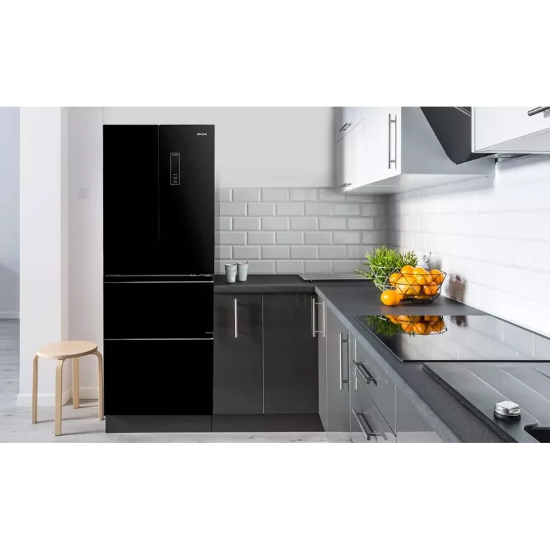 French-Door chladnička s mrazničkou Sam Cook PSC-WG-1020AA/B 351 l, energetická trieda E, čierna