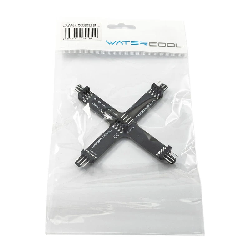 Rozdeľovač radiátora Watercool MO-RA X-Splitter pre ventilátory Noctua NF-A20