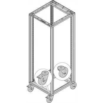 SCHROFF otočné kolieska - LENKROLLEN SET 400KG 125D 4X (27230069)