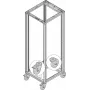 SCHROFF otočné kolieska - LENKROLLEN SET 400KG 125D 4X (27230069)