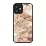 Ochranné puzdro iKins pre Apple iPhone 12 mini — ružový mramorový vzor, tenké prevedenie