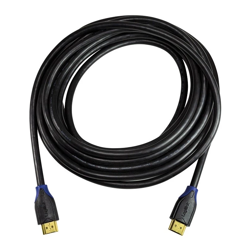 LogiLink CH0062 kábel HDMI 2.0 High Speed s Ethernetom, 4K/60Hz Ultra HD, 3D, pozlátené konektory, 2 m, čierny