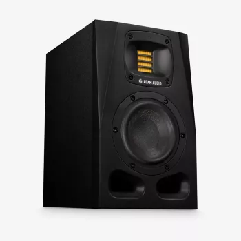 Štúdiové monitory ADAM AUDIO A4V čierne, 2-pásmové, 90 W RMS, 4-palcový basový reproduktor, LED displej, rackmontovateľné