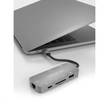 USB hub Terratec Connect C8 USB 2.0 Type-C sivý