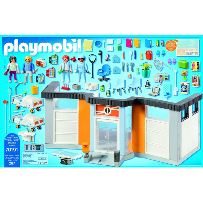 Figúrka Playmobil 70191 Zariadené nemocničné krídlo 297 dielov