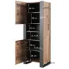 WOOD regál 65x40x170,5 wotanský dub + antracit