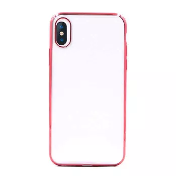 Puzdro na telefón Devia Soft case Glitter pre iPhone XS/X 5,8, TPU, červená