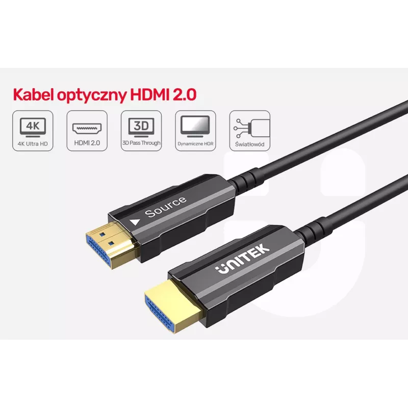 HDMI kábel UNITEK C11072BK-10M 10 m 18 Gbit/s čierny
