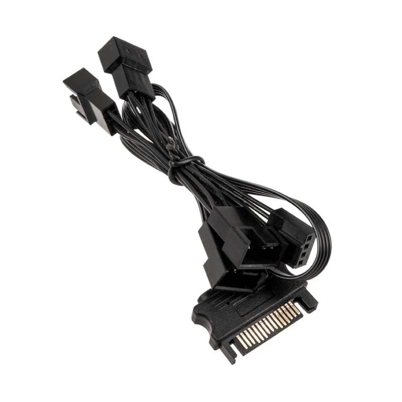 Kábel Y pre ventilátory Kolink 1-na-4 PWM 35 cm, 4-pin PWM na 4×4-pin PWM + SATA