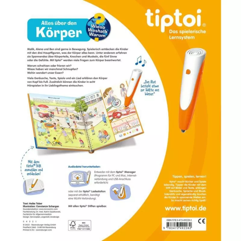 tiptoi Wieso? Weshalb? Warum? Alles über den Körper, učebnica