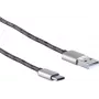 Nabíjací kábel ShiverPeaks 14-50070 – 3-in-1 USB, 1,2 m, červený