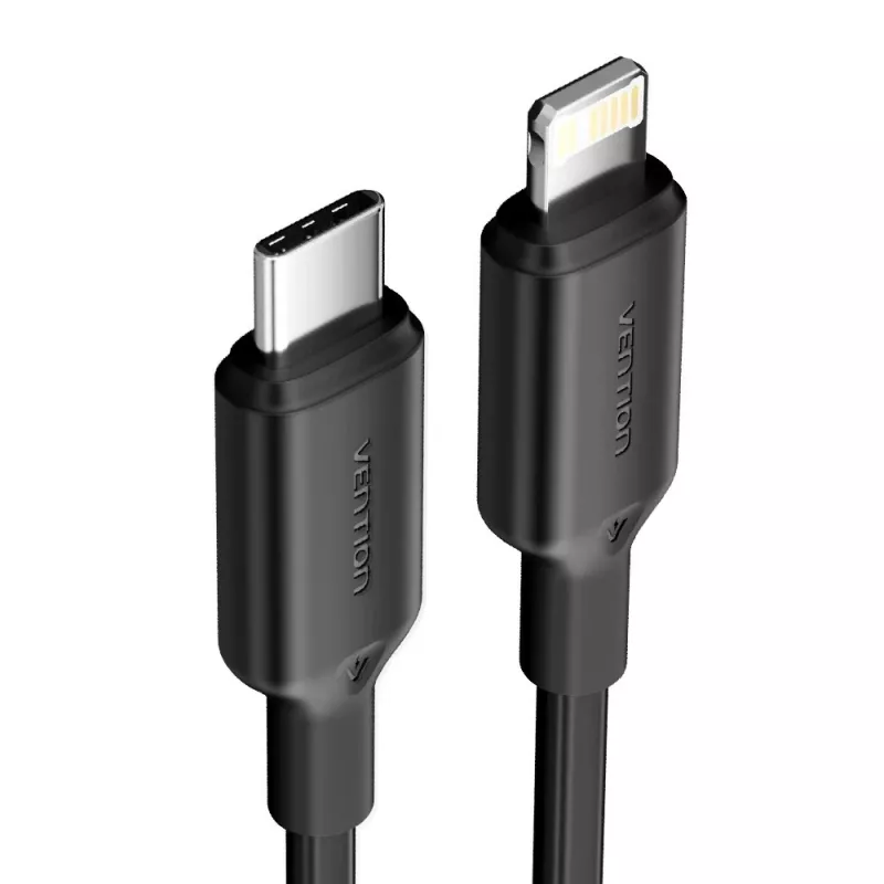 USB-C na Lightning kábel 3A 480Mbps 1m čierny