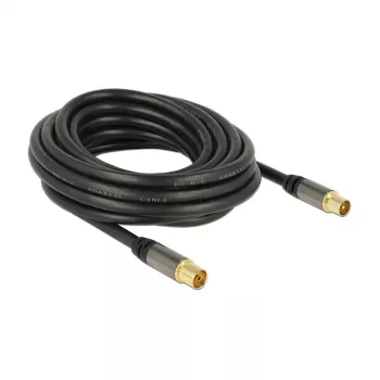 Koaxiálny kábel RG-6/U DeLOCK 88925 5 m IEC čierny