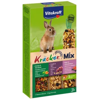 Maškrty pre malé zvieratá Vitakraft 25227 — hrozno, ovocie, zelenina a vlašské orechy pre králiky, mix, 160 g