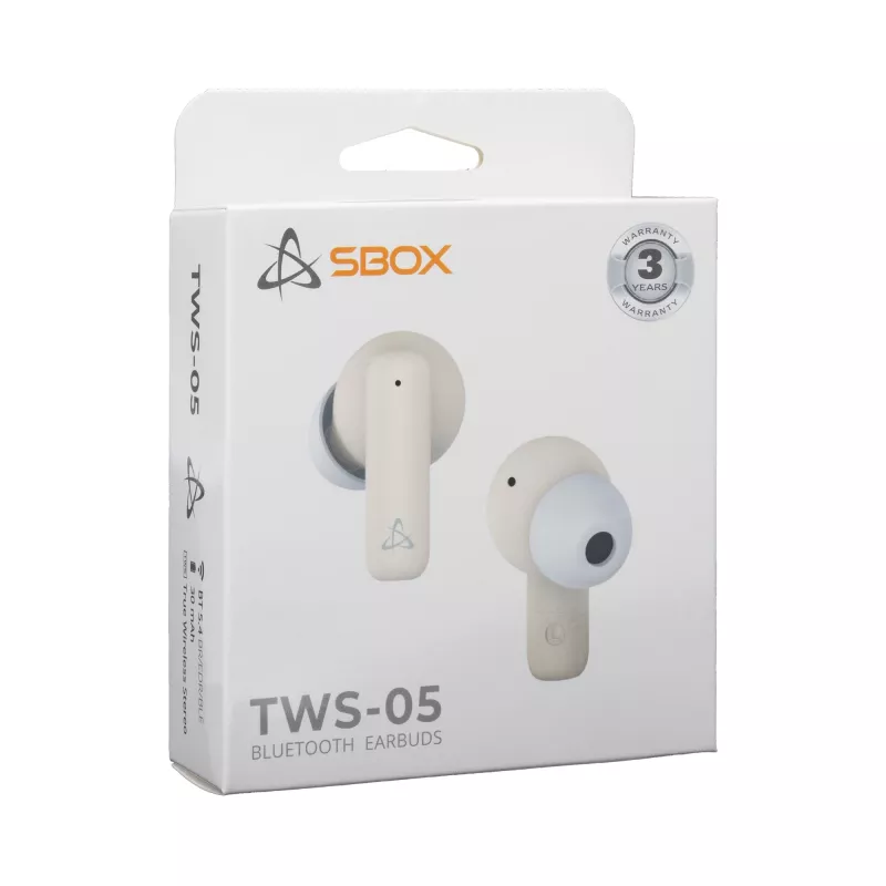 Slúchadlá SBOX EB-TWS05 béžové