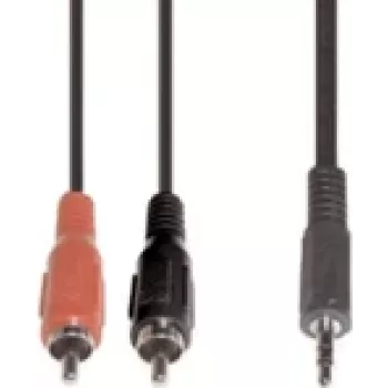 Audio kábel e+p B 113/2 2,5 m 2 x RCA na 3,5 mm čierny