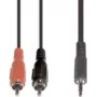 Audio kábel e+p B 113/2 2,5 m 2 x RCA na 3,5 mm čierny