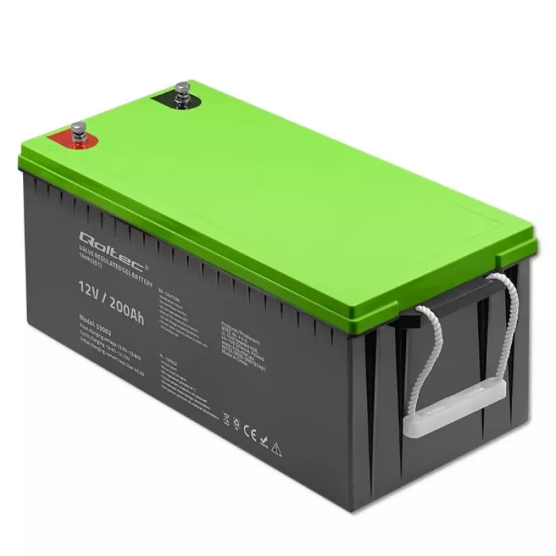 Qoltec batéria Gel | 12V | 200Ah | GEL | 59,5 kg