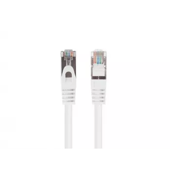 LANBERG Cat6 FTP patch kábel 1,5 m, biely, RJ-45 konektor samec–samec, 250 MHz, CCA, 26 AWG