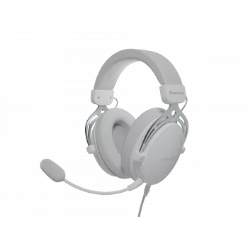 Káblové slúchadlá Genesis Toron 531 biele s mikrofónom, ľahký On-Ear dizajn