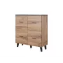 Cama komoda LOTTA 110 4D wotan dub + matná čierna