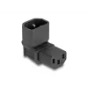 DeLOCK sieťový adaptér IEC 60320 C14 na C13 konektor samica 10 A 90° čierny 80472