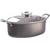 Hrniec na dusenie Pensofal Invictum Professional oválny 32 cm s 2 rukoväťami a skleneným pokrievkou