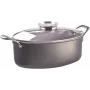 Hrniec na dusenie Pensofal Invictum Professional oválny 32 cm s 2 rukoväťami a skleneným pokrievkou