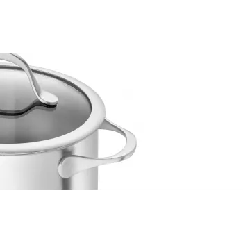 ZWILLING Essence 5-dielna sada nerezového riadu so sklenenými pokrievkami