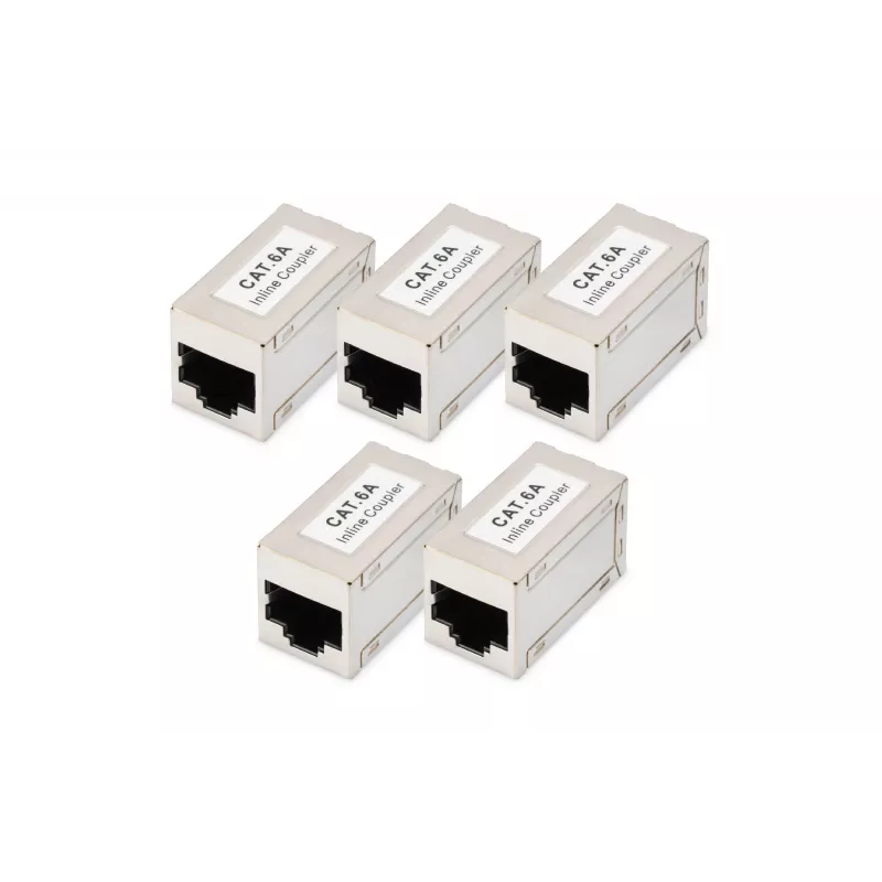 Digitus CAT 6A modulárne spojky tienené 5 kusov RJ-45 zlaté kontakty