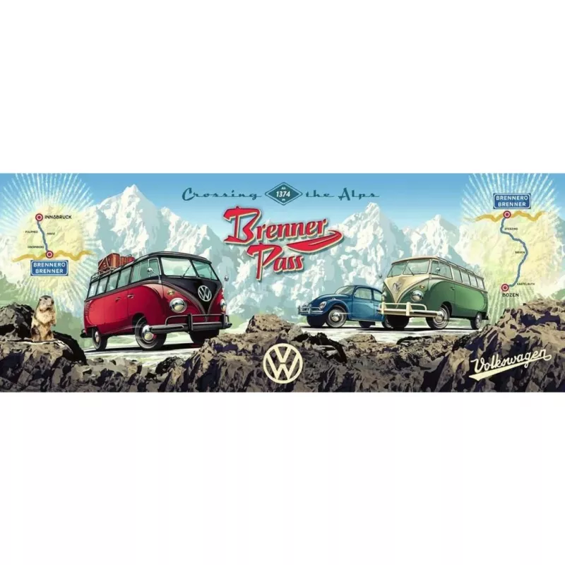 Puzzle Panorama - S Bulli cez Brenner 1000 dielov