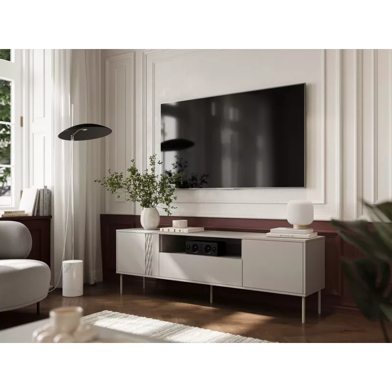 Cama EF TRESSE RTV skriňa 180x40x54,5 kašmírová matná