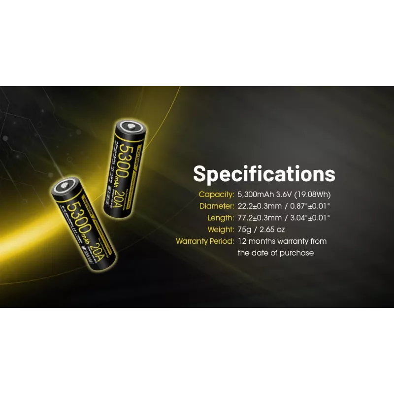 BATÉRIA NABÍJACIA LI-ION 3.6V/NL2153HPI(5300MAH) NITECORE