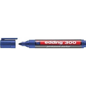 Edding 300 permanentná fixka — modrý atrament, 1,5 mm hrot, balenie 10 ks