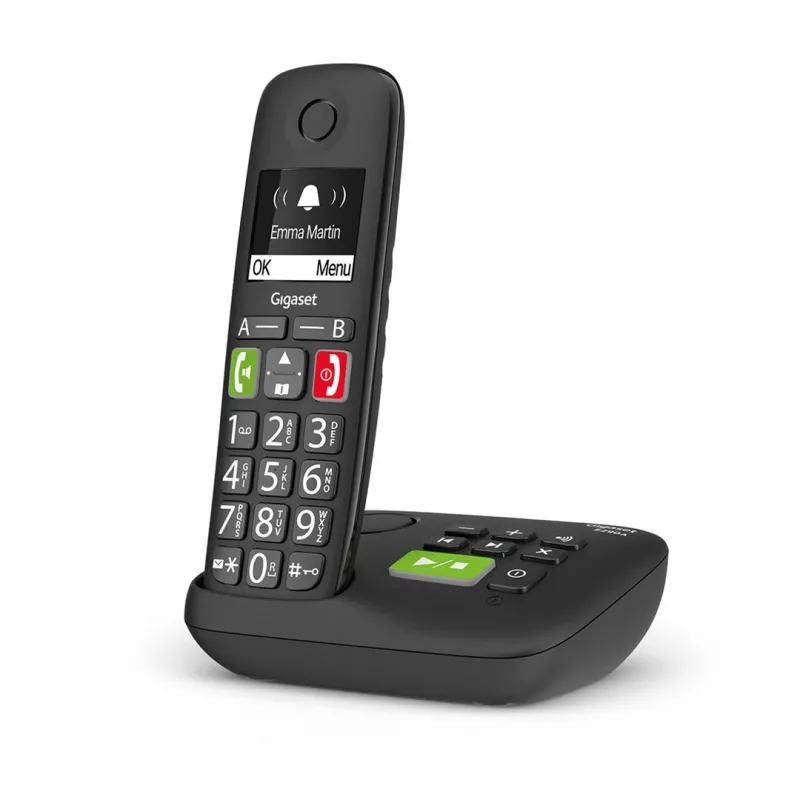 Gigaset E290A analógový/DECT telefón s identifikáciou volajúceho čierny