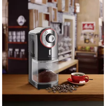 Melitta Molino 100 W čierna, červená, nerezová oceľ
