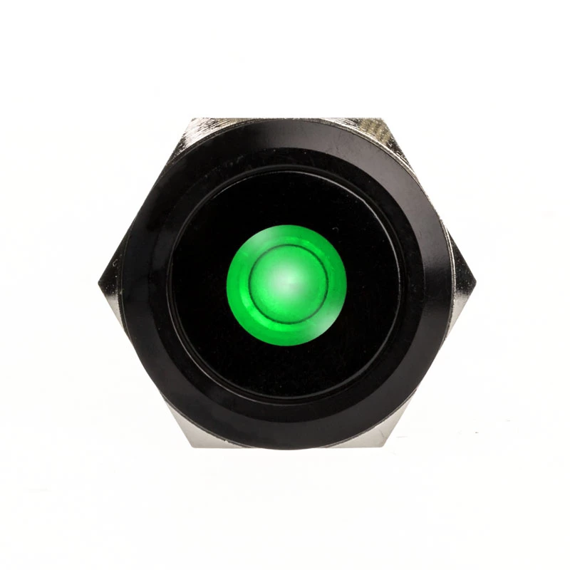 DimasTech PD220 vandalizmu odolný 25 mm tlačidlo Blackline Dot RGB