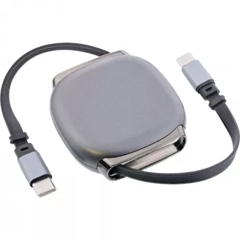 USB-C kábel InLine 35850, 100W Power Delivery, 0,80 m, čierno-sivý