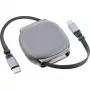 USB-C kábel InLine 35850, 100W Power Delivery, 0,80 m, čierno-sivý