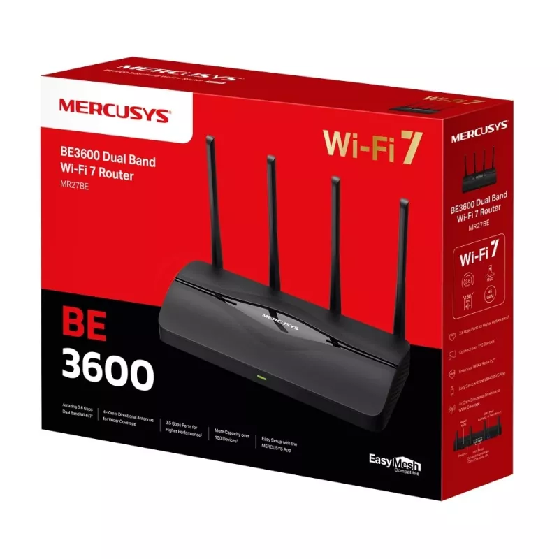 Mercusys BE3600 Dual-Band Wi-Fi 7 router