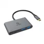 Akasa 4 port USB-C USB 3.2 Gen 2 multiport hub s konektorom samec rýchlonabíjací port - kábel - digitálny/dátový