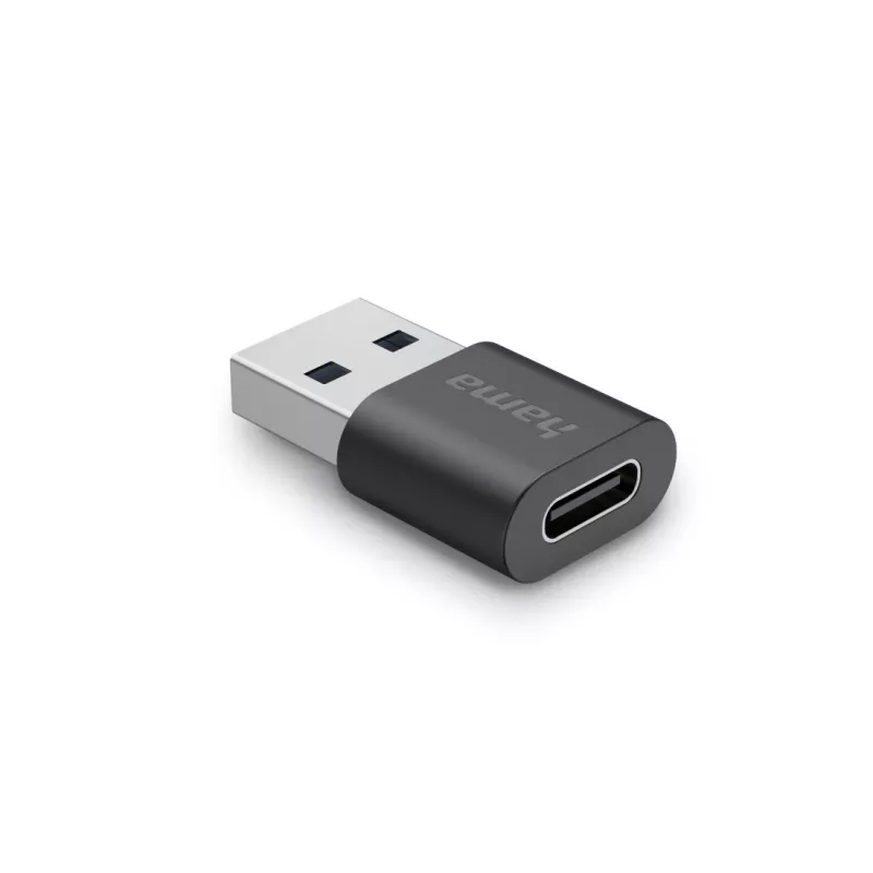 Hama USB adaptér, USB-A konektor samec - USB-C konektor samica, USB 3.2 Gen2, 10 Gbit/s